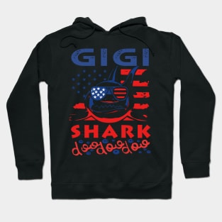 Gigi Shark American Flag July Of 4th Hoodie